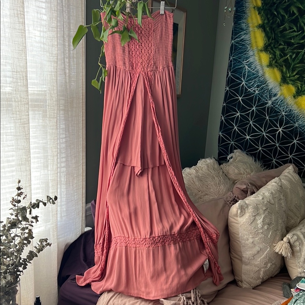 Bohemian Pink Maxi Dress